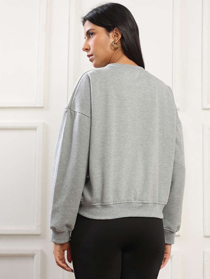 women printed long sleeve sweatshirt - 22141486 -  Standard Image - 2