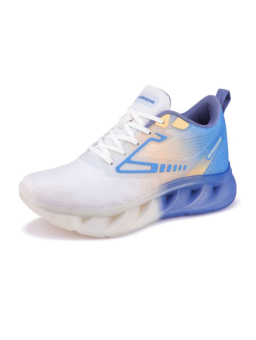 men blue lace up sport shoe