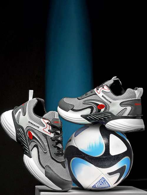 men grey lace up sport shoe - 22141969 -  Standard Image - 0