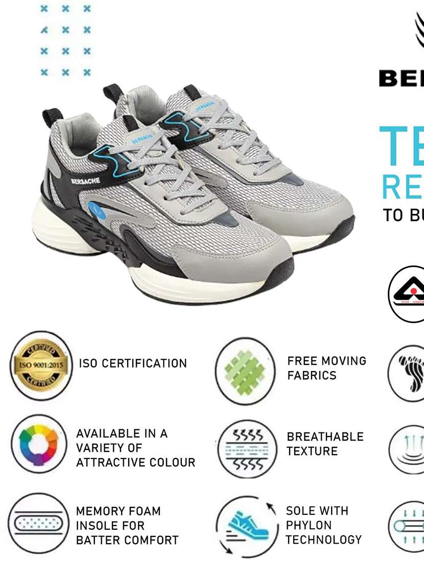 men grey lace up sport shoe - 22141970 - Standard Image - 2