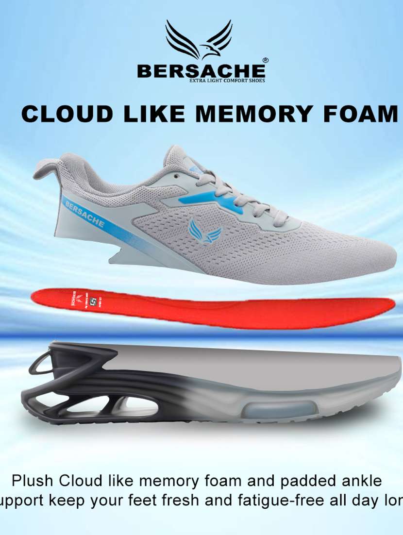 men grey lace up sport shoe - 22141976 - Standard Image - 2