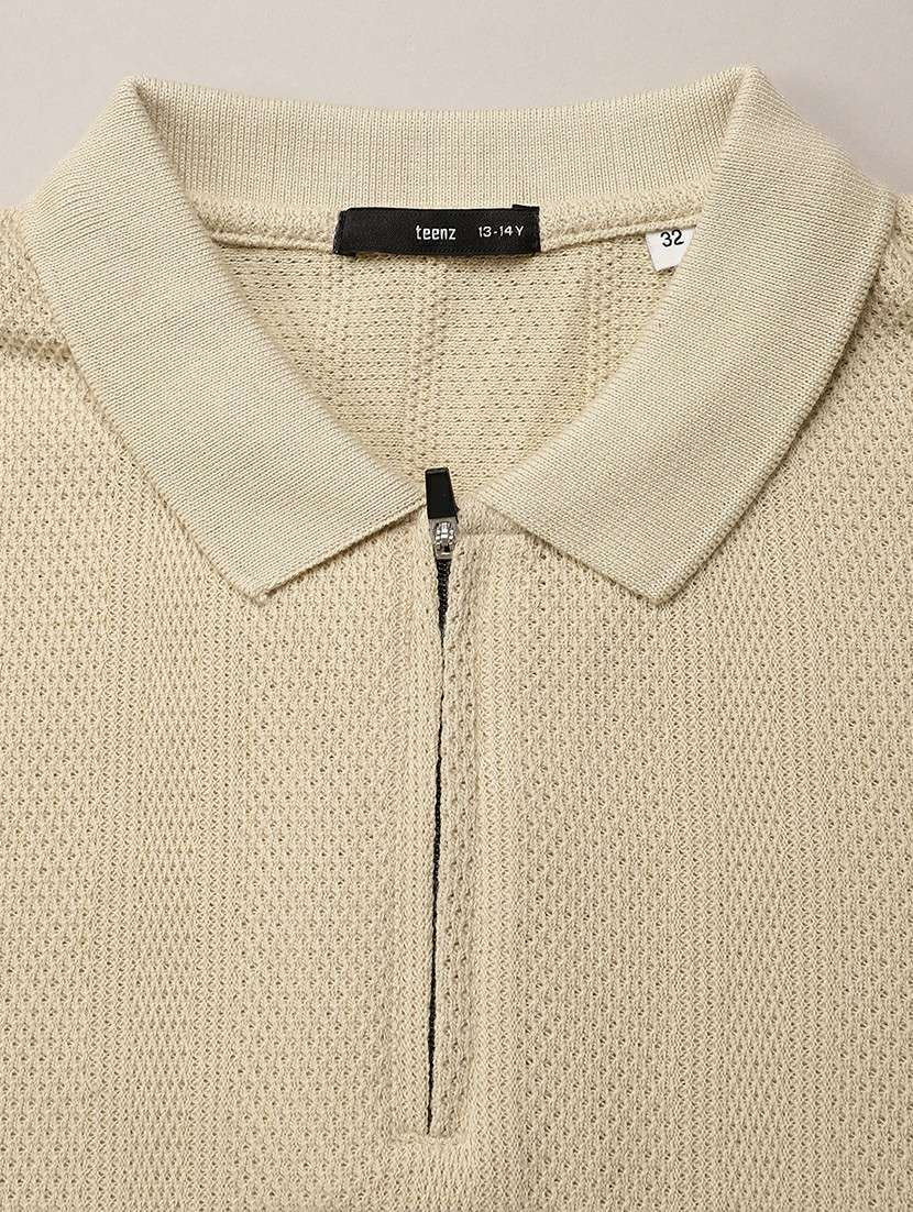 boys solid long sleeve collared sweatshirt - 22142019 -  Standard Image - 2