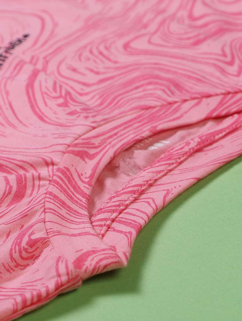 girls pink printed cap sleeve tee - 22142026 -  Standard Image - 2