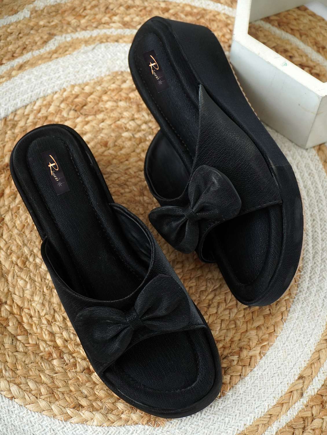 women black slip on wedge - 22142028 - Zoom Image - 0