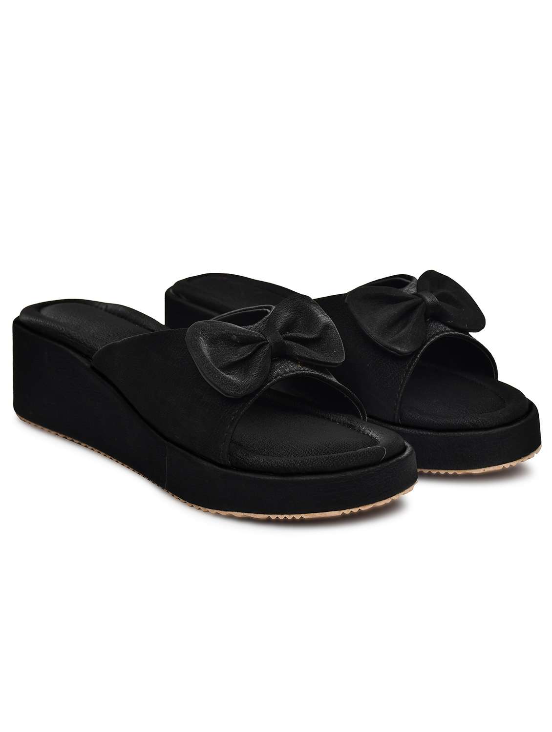 women black slip on wedge - 22142028 - Standard Image - 2