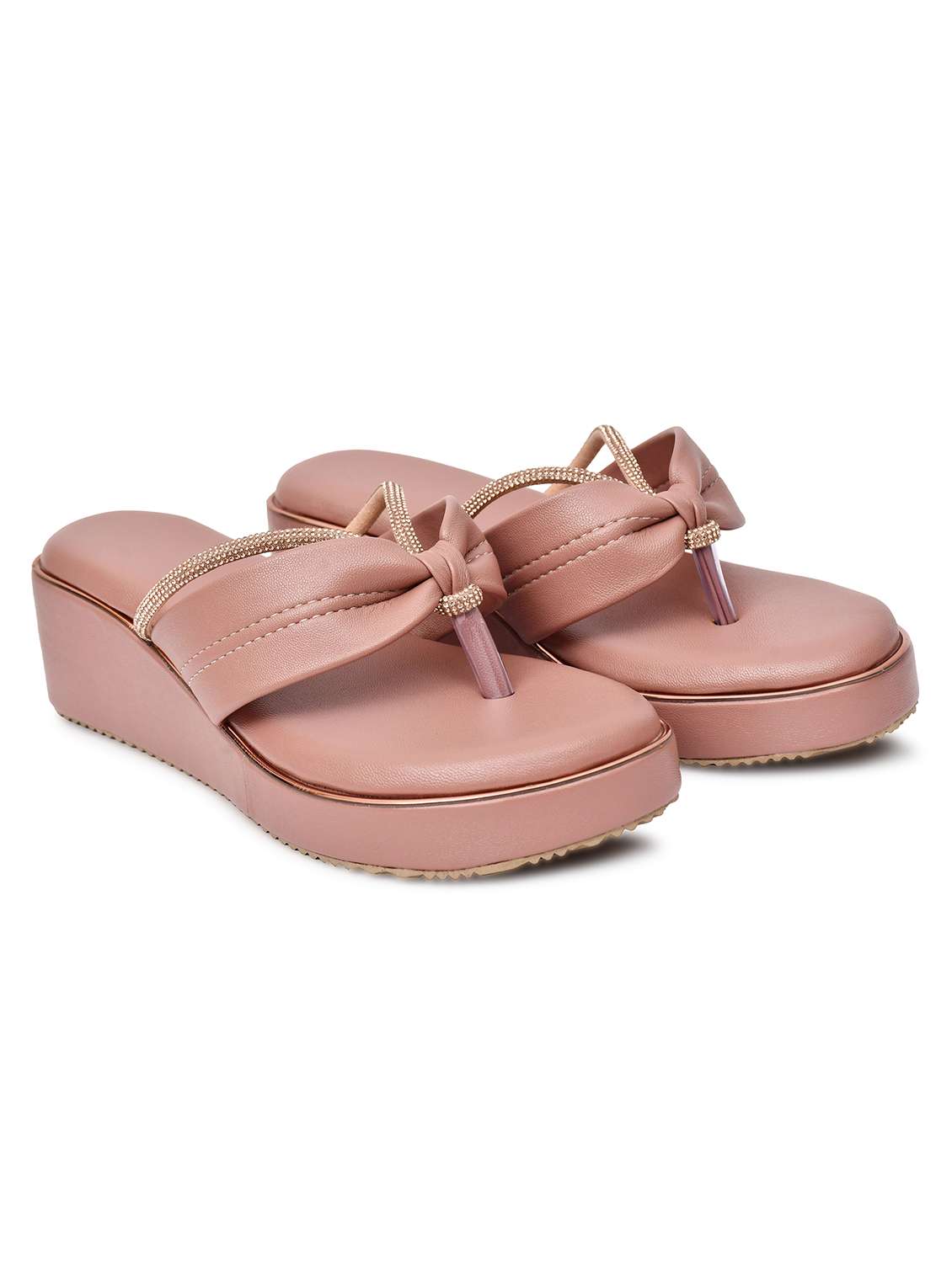 women solid slip on wedge - 22142031 - Standard Image - 2