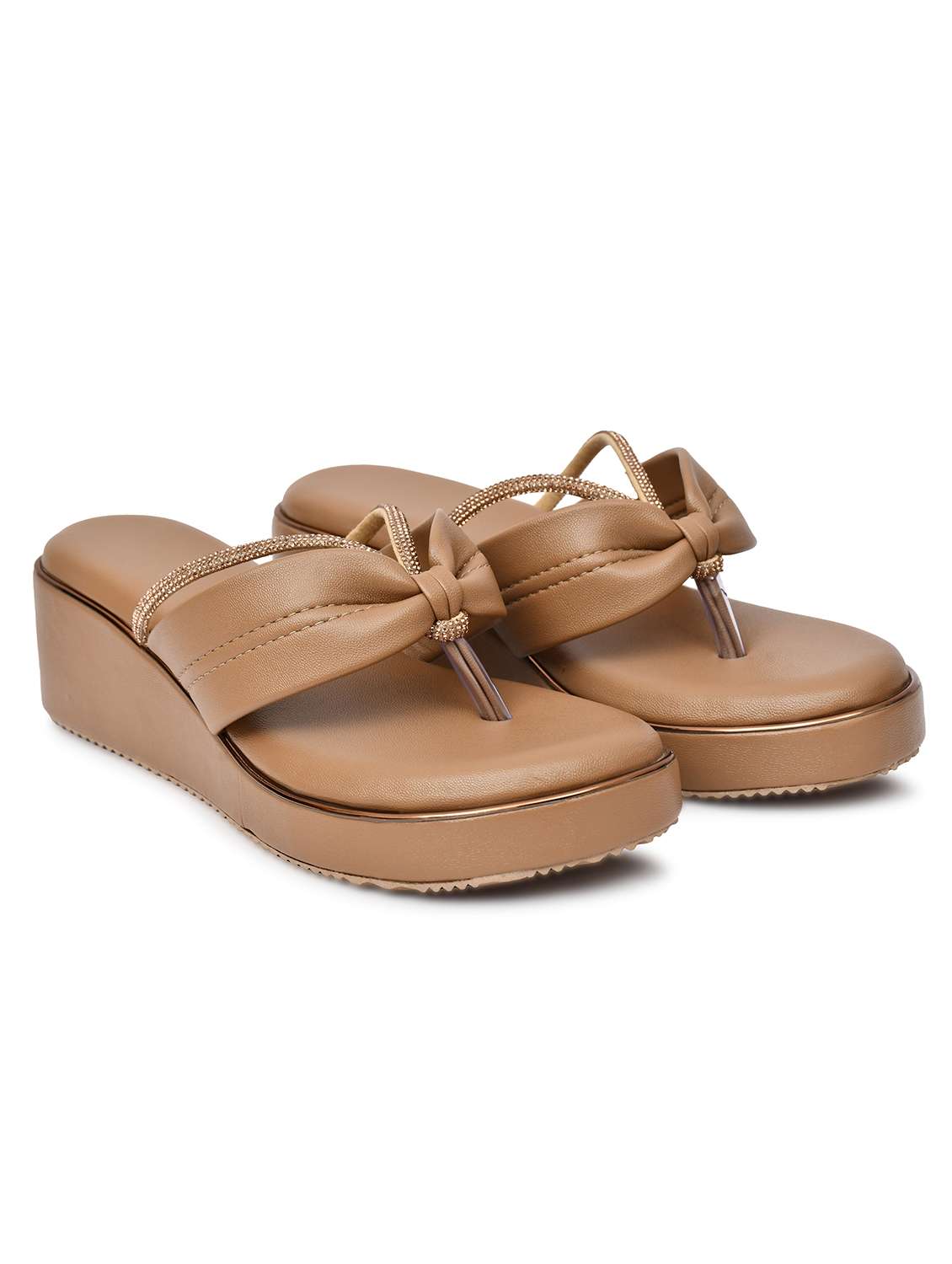 women solid slip on wedge - 22142033 - Standard Image - 2