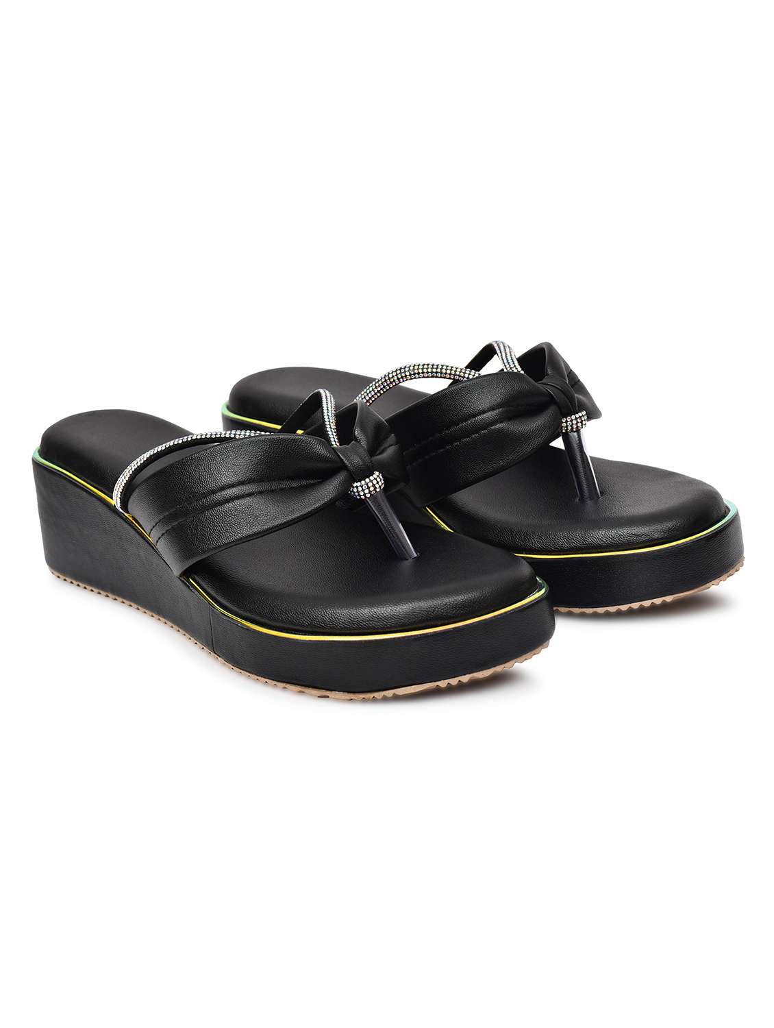 women solid slip on wedge - 22142034 - Standard Image - 2