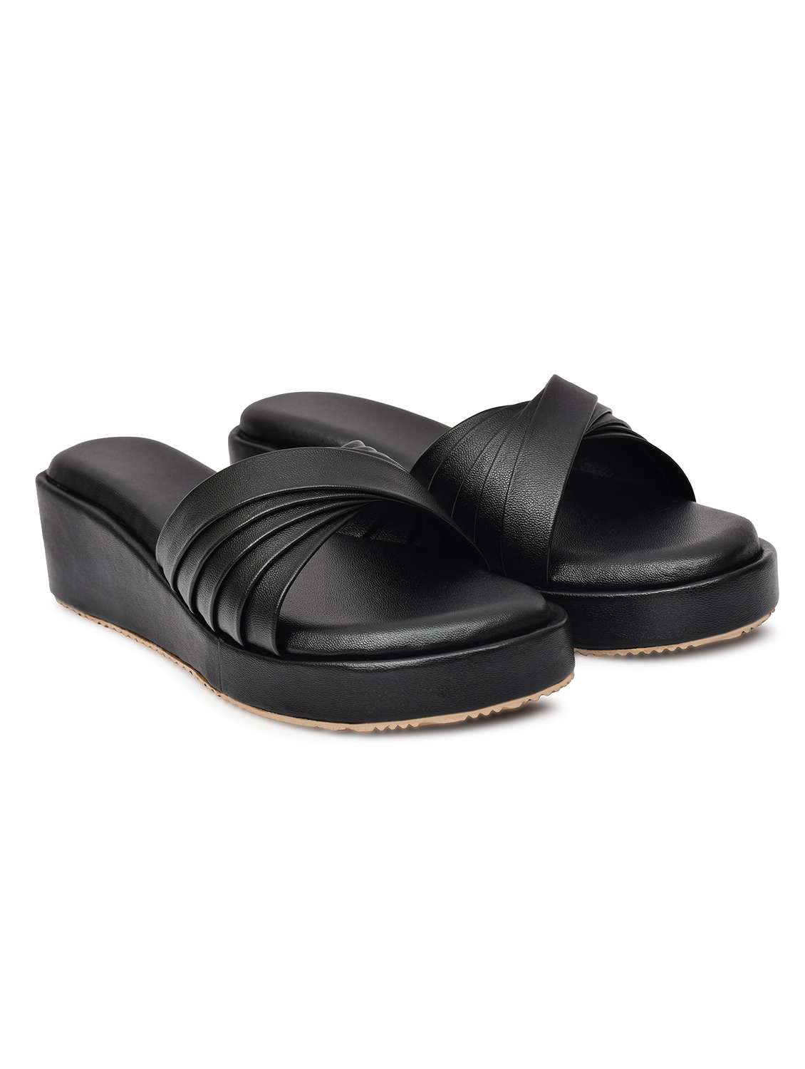 women solid slip on wedge - 22142035 - Standard Image - 2