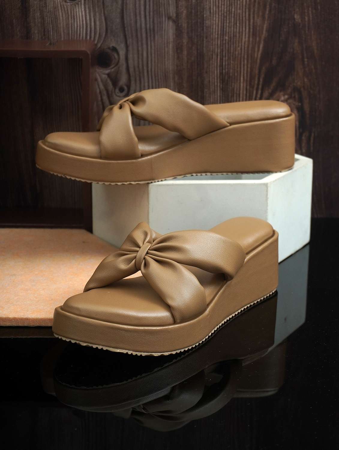 women solid slip on wedge - 22142046 - Zoom Image - 0