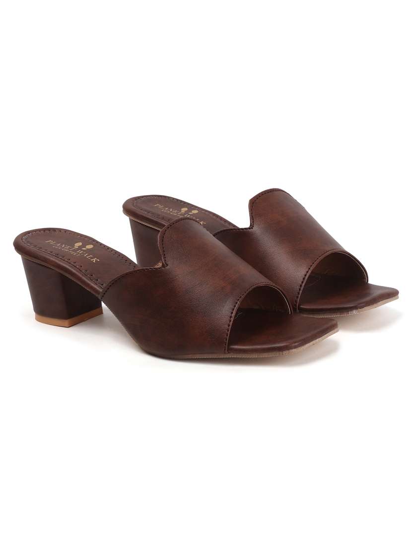 women slip on block heel sandal - 22142052 - Standard Image - 2