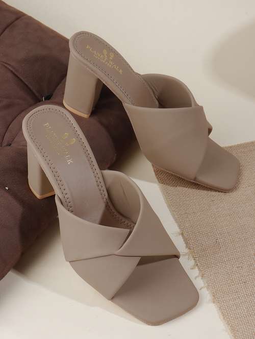 women slip on block heel sandal - 22142056 -  Standard Image - 0