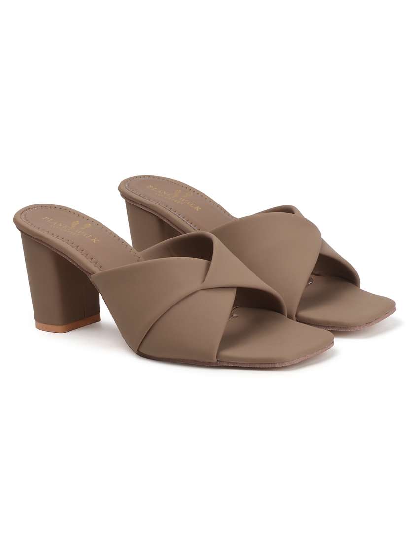 women slip on block heel sandal - 22142056 - Standard Image - 2