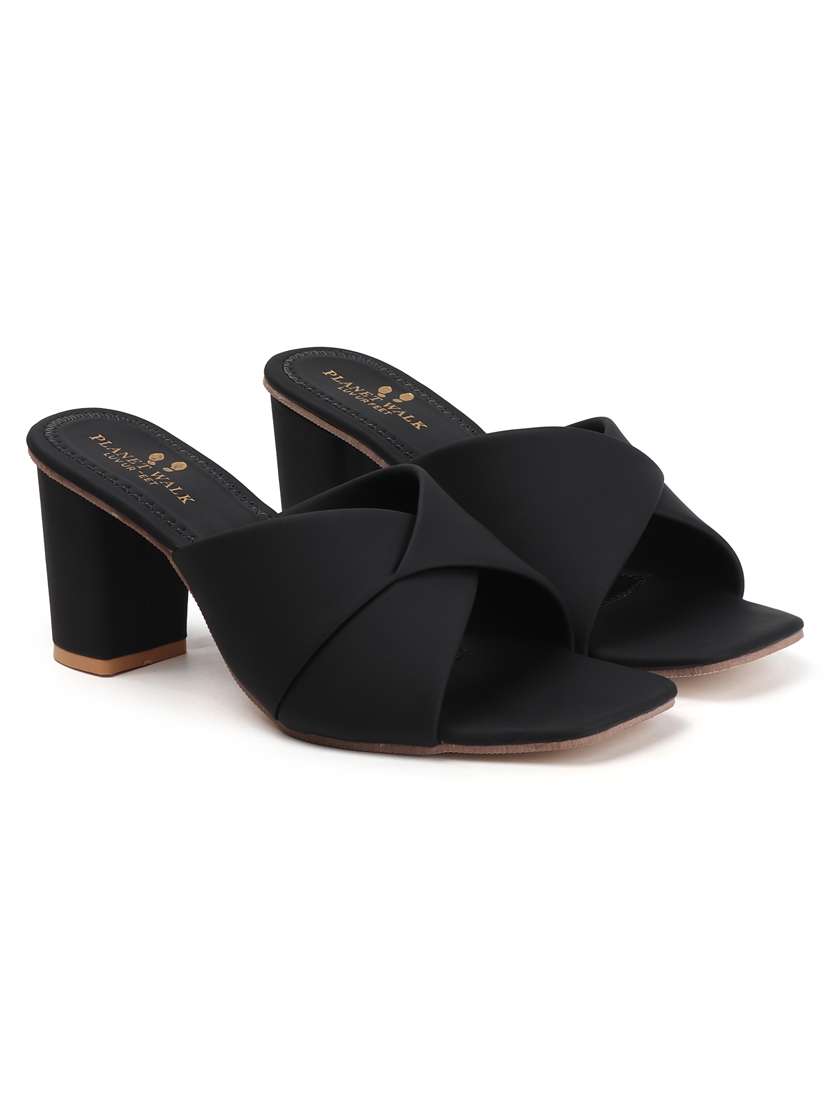 women slip on block heel sandal - 22142057 - Standard Image - 2