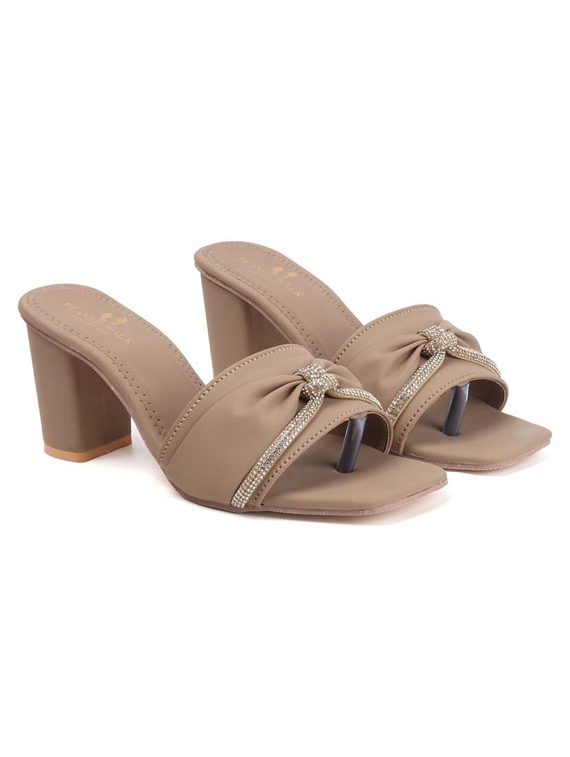 women slip on block heel sandal - 22142059 - Standard Image - 2