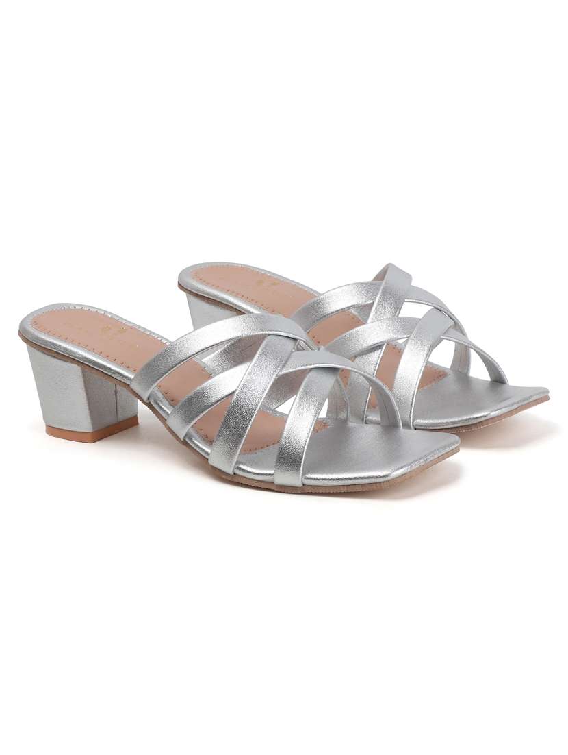 women slip on block heel sandal - 22142063 - Standard Image - 2