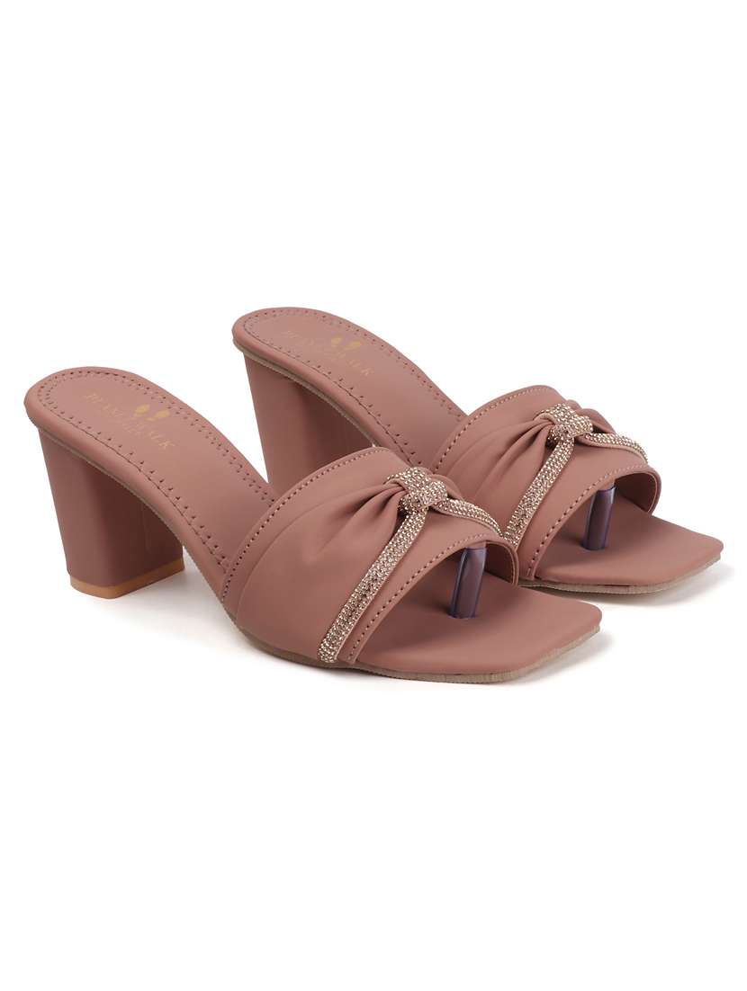 women slip on block heel sandal - 22142064 - Standard Image - 2