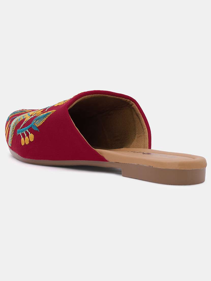 women embroidered slip on jutis - 22142189 - Standard Image - 2