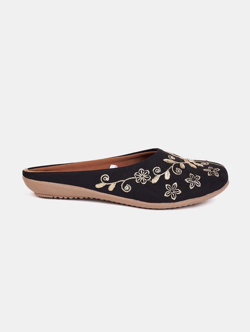 women embroidered slip on jutis - 22142199 -  Standard Image - 2