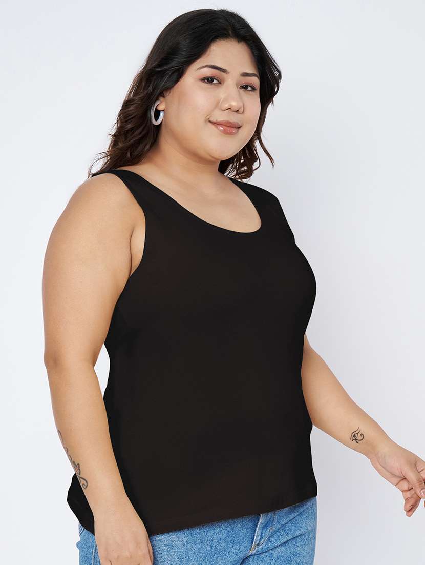 women plus size solid sleeveless camisole - 22142339 - Standard Image - 2