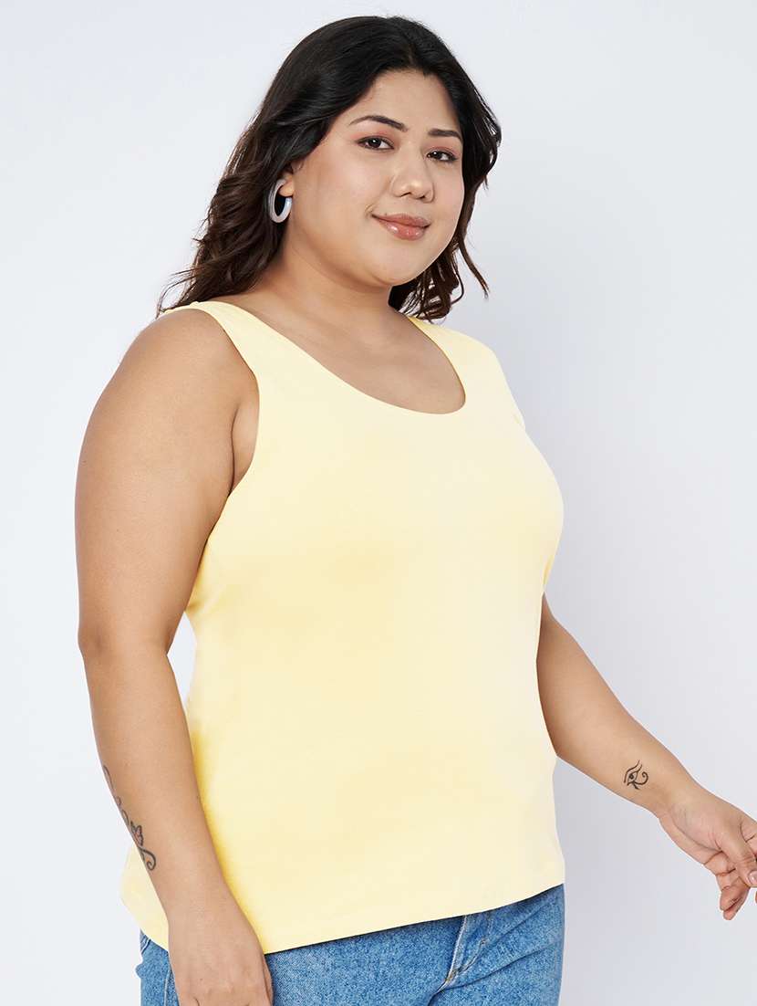 women plus size solid sleeveless camisole - 22142340 - Standard Image - 2