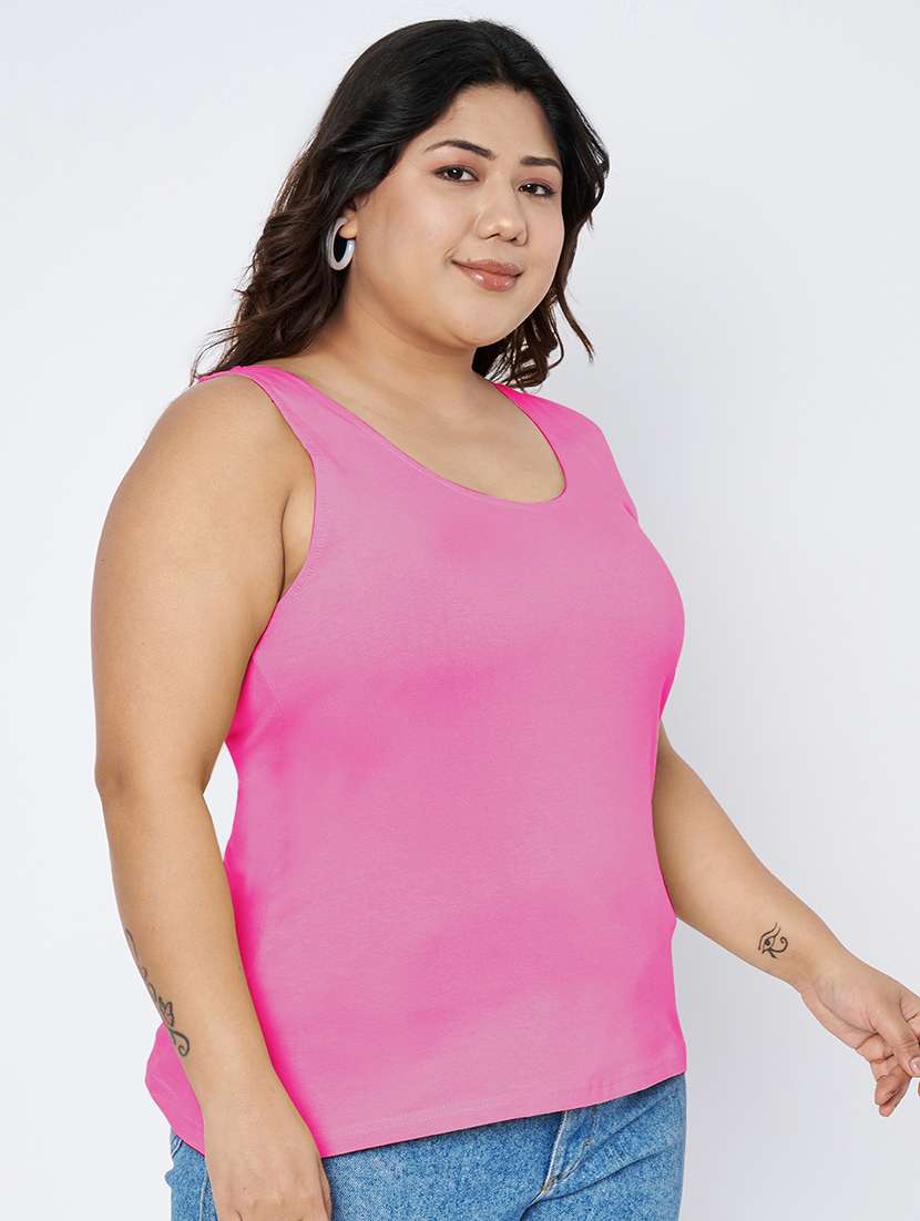 women plus size solid sleeveless camisole - 22142342 - Standard Image - 2