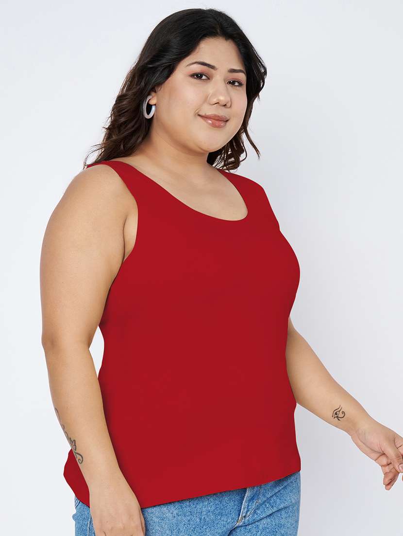 women plus size solid sleeveless camisole - 22142343 - Standard Image - 2