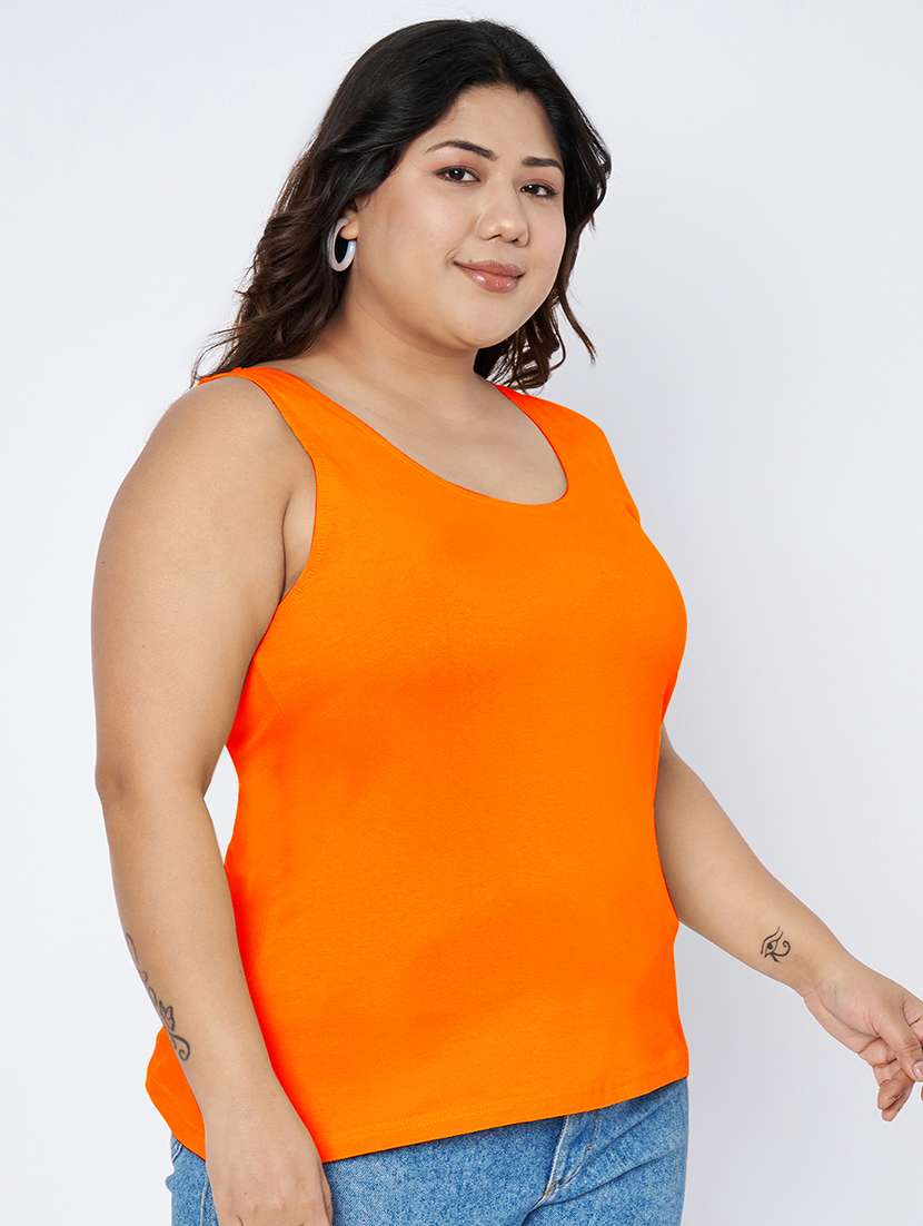 women plus size solid sleeveless camisole - 22142345 - Standard Image - 2