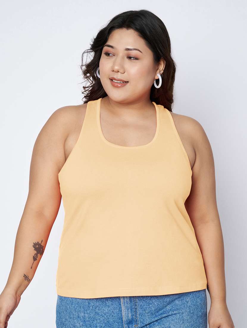 women plus size solid sleeveless camisole