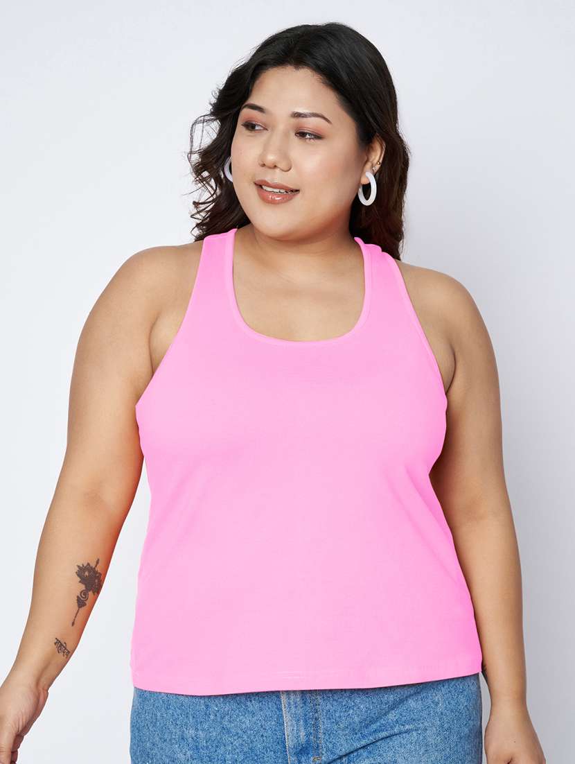 women plus size solid sleeveless camisole