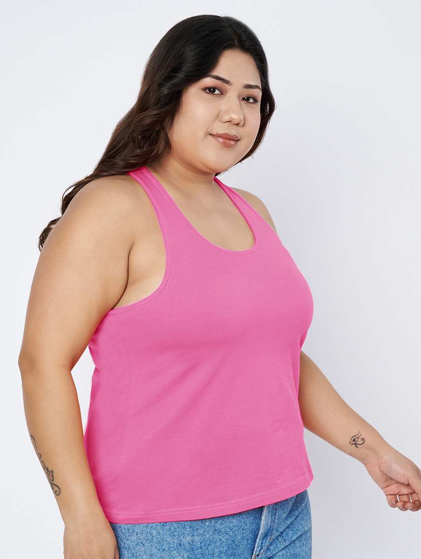 women plus size solid sleeveless camisole - 22142351 - Standard Image - 2