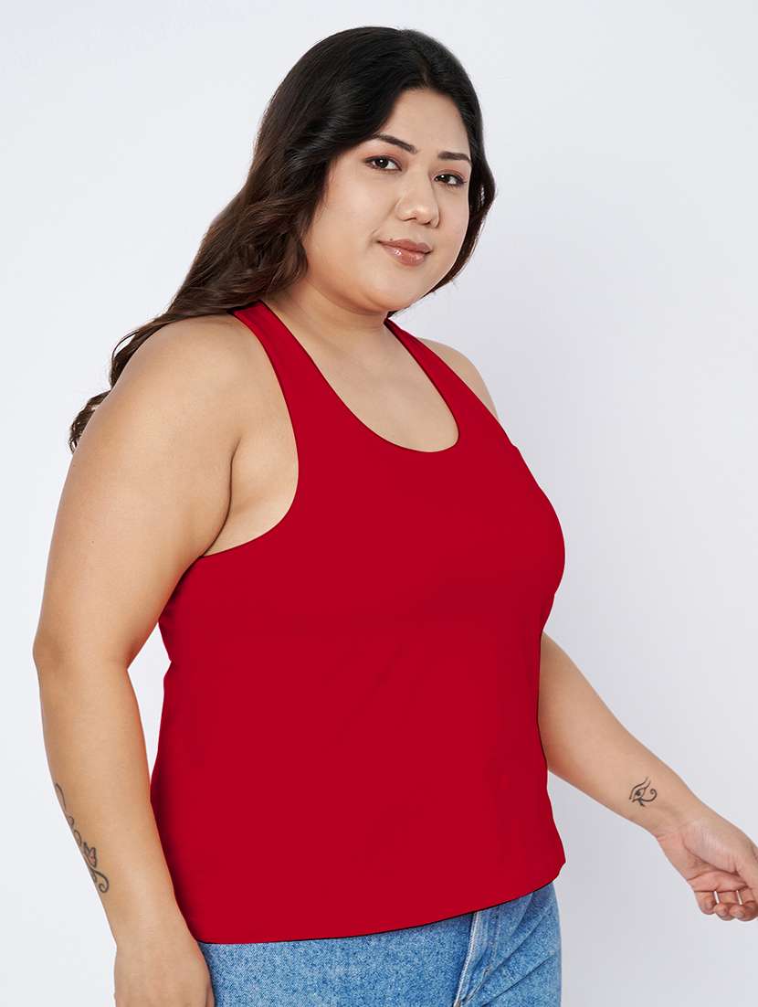 women plus size solid sleeveless camisole - 22142352 - Standard Image - 2