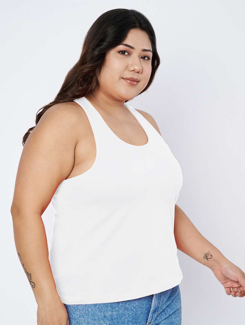 women plus size solid sleeveless camisole - 22142354 - Standard Image - 2