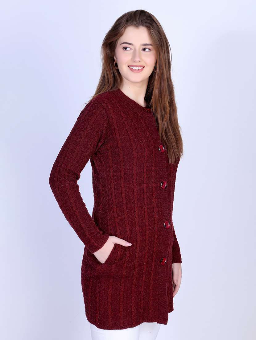 women self designed long sleeve cardigan - 22142362 -  Standard Image - 2