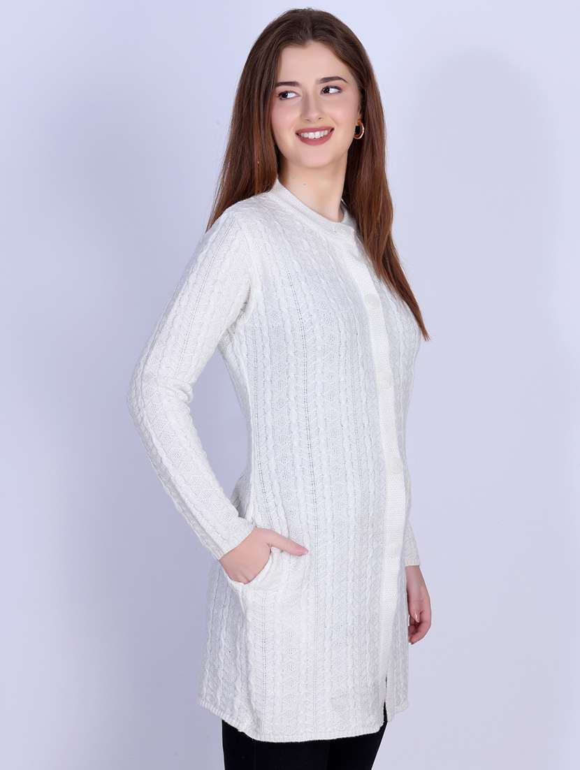 women self designed long sleeve cardigan - 22142363 - Standard Image - 2