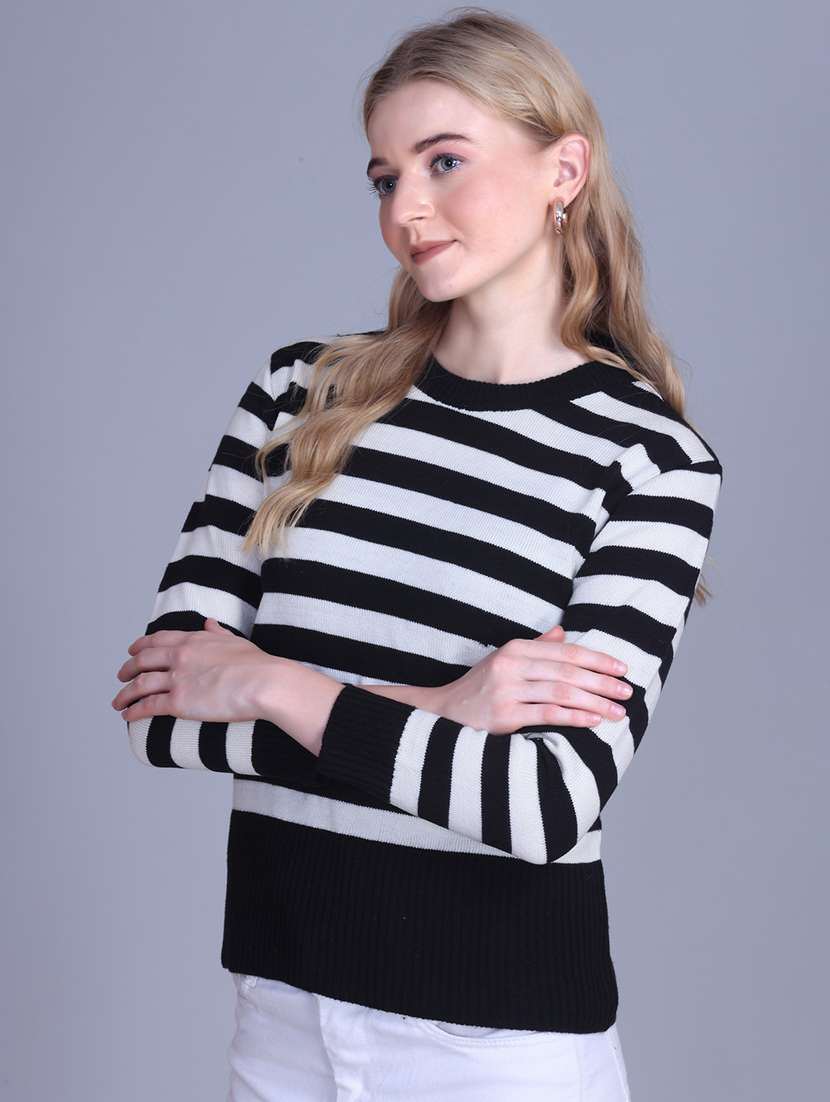 women striped long sleeve top - 22142366 -  Standard Image - 2