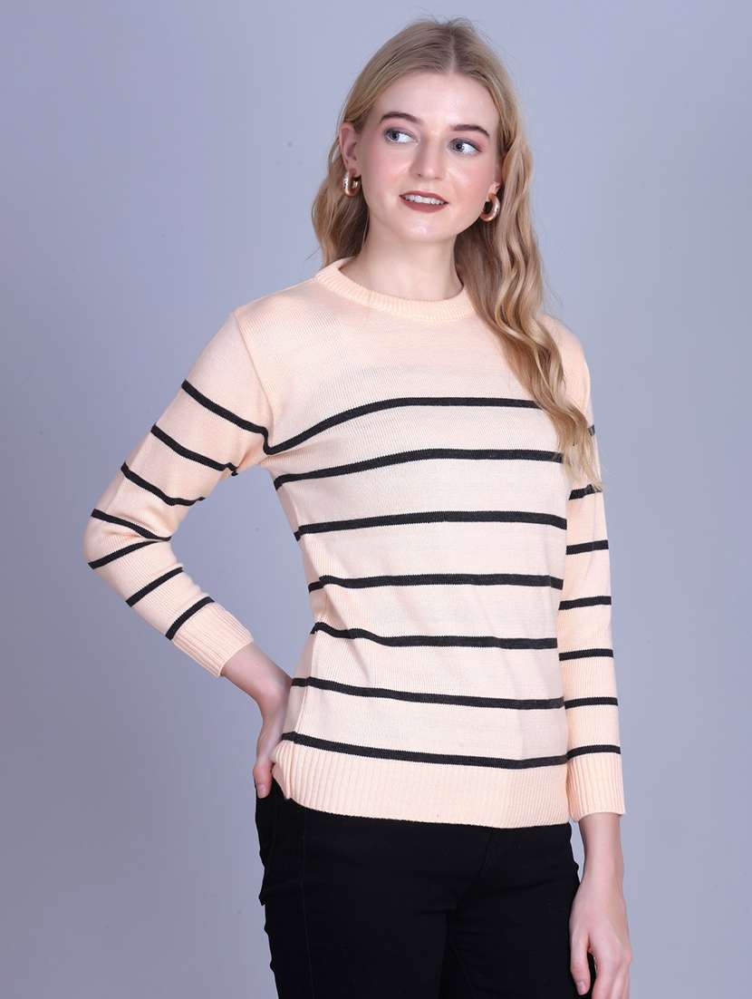 women striped long sleeve top - 22142368 -  Standard Image - 2
