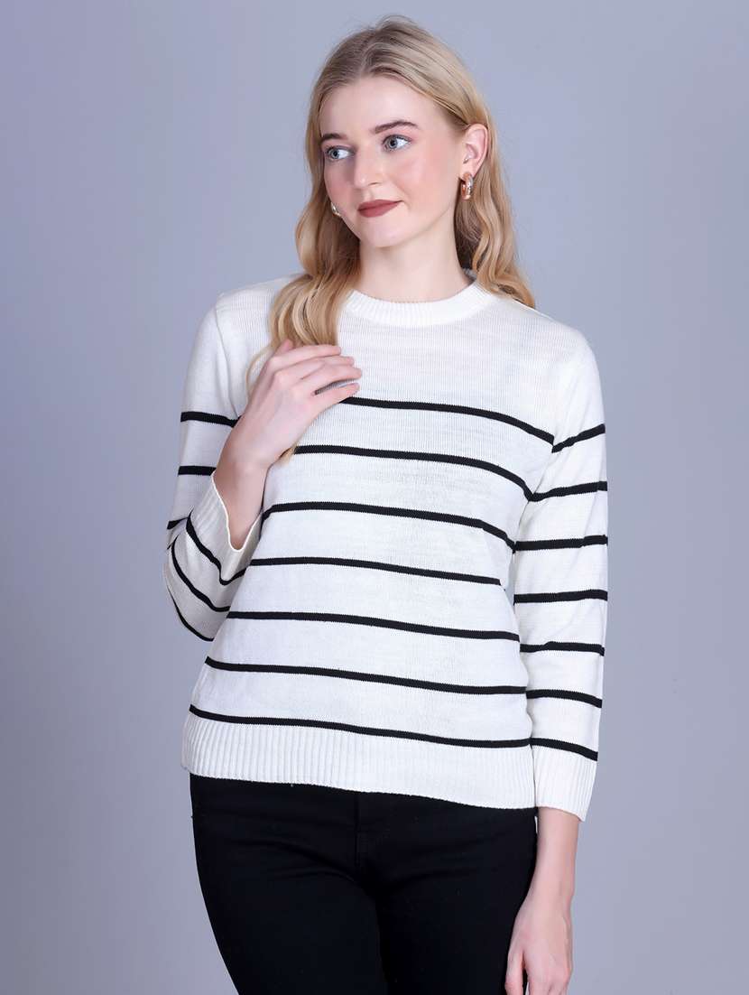 women striped long sleeve top - 22142369 -  Standard Image - 2