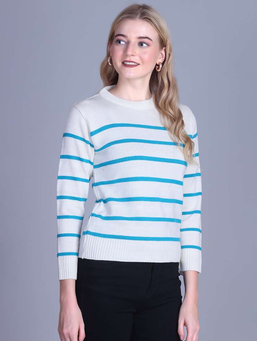 women striped long sleeve top - 22142370 - Standard Image - 2