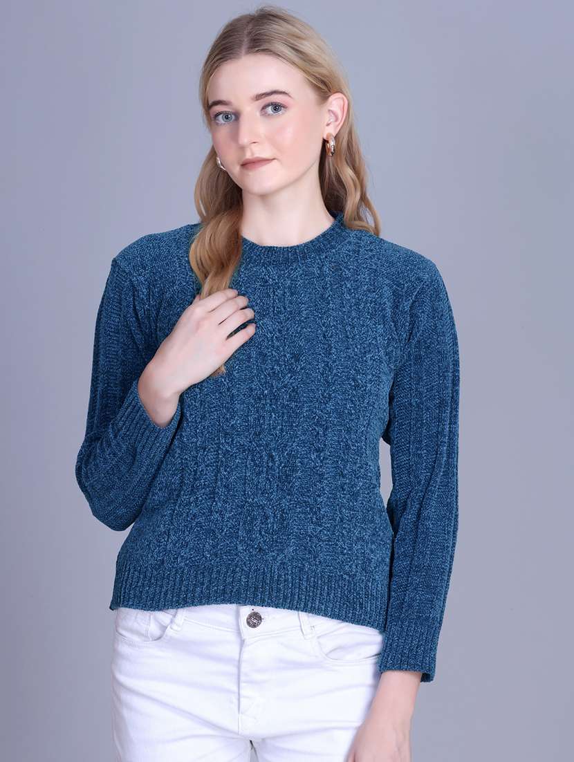 women self designed long sleeve pullover - 22142371 -  Standard Image - 2