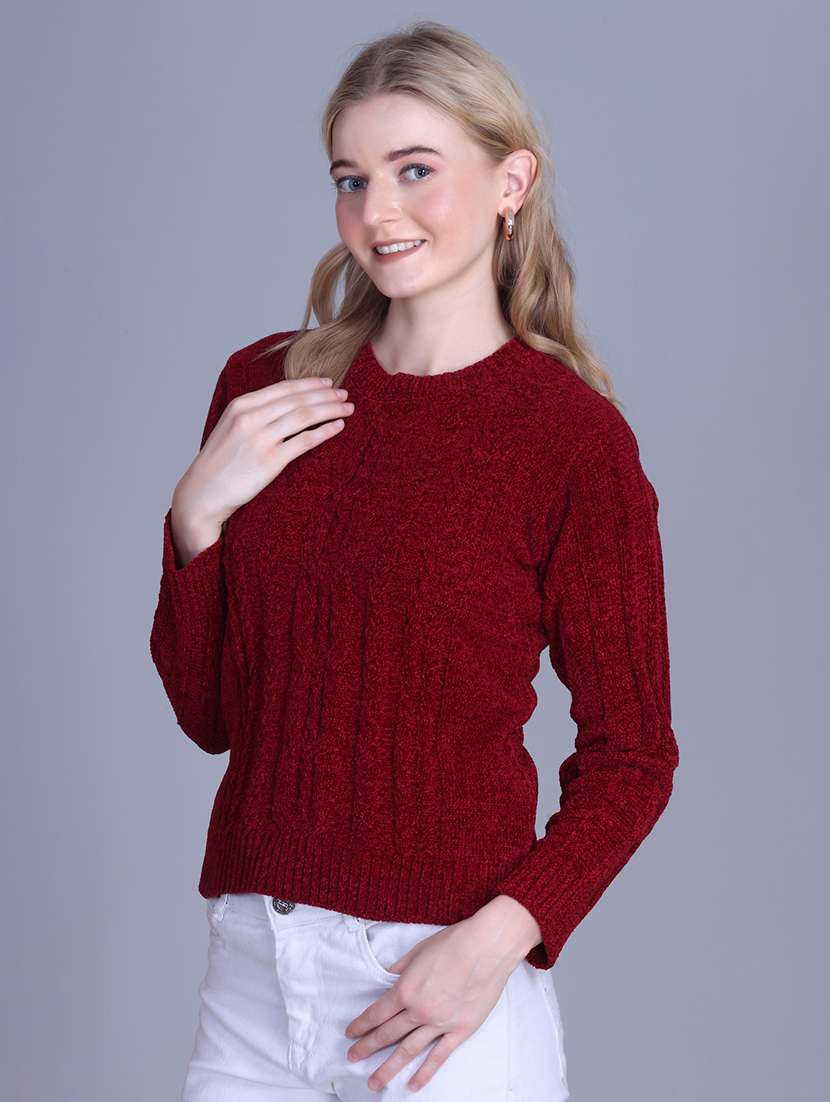 women self designed long sleeve pullover - 22142373 -  Standard Image - 2