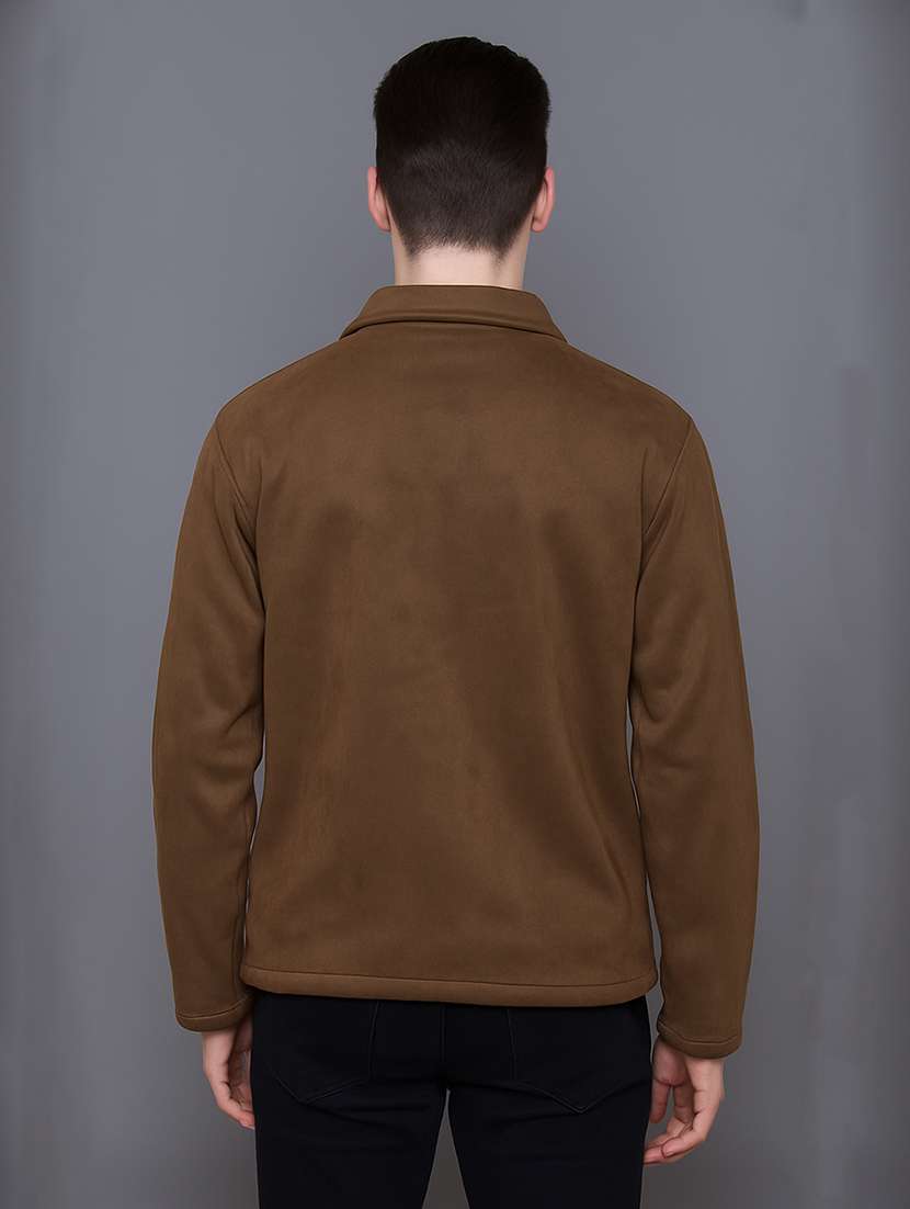men solid long sleeve regular fit casual jacket - 22142430 - Standard Image - 2