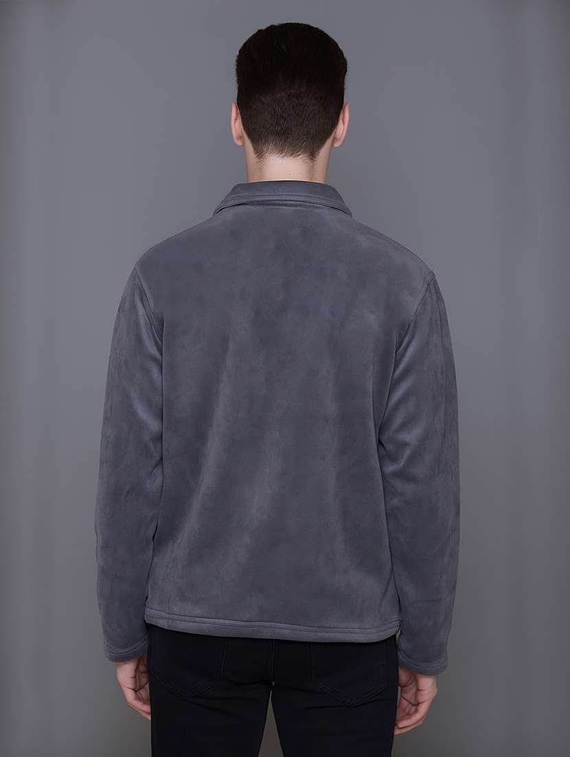 men solid long sleeve regular fit casual jacket - 22142431 - Standard Image - 2