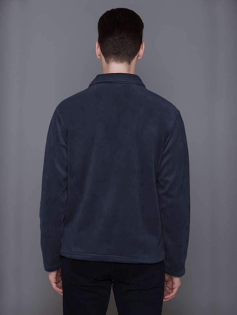 men solid long sleeve regular fit casual jacket - 22142432 - Standard Image - 2