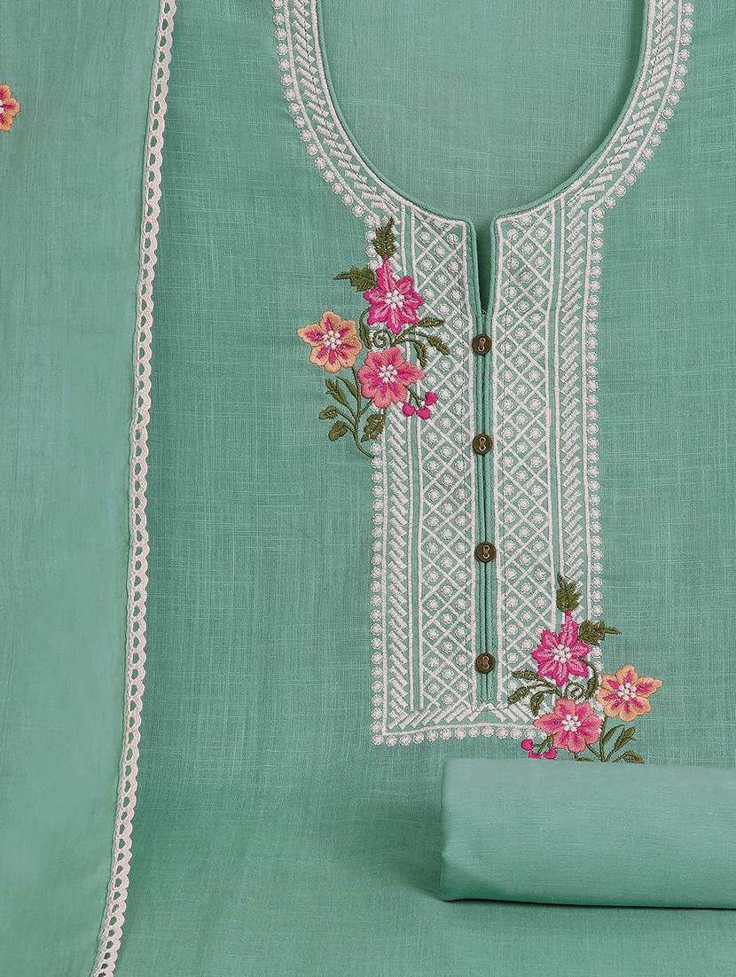 women solid with work unstitched suit set - 22142484 -  Standard Image - 2