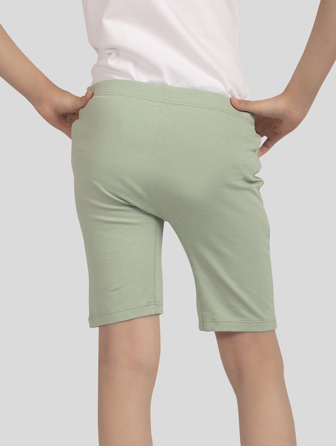 girls pack of 3 solid mid rise three-fourth - 22142709 -  Standard Image - 2