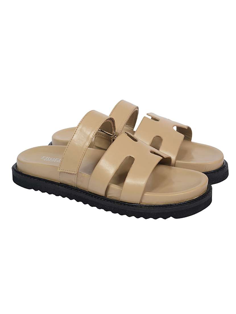 women solid slip on sandal - 22142762 - Standard Image - 2