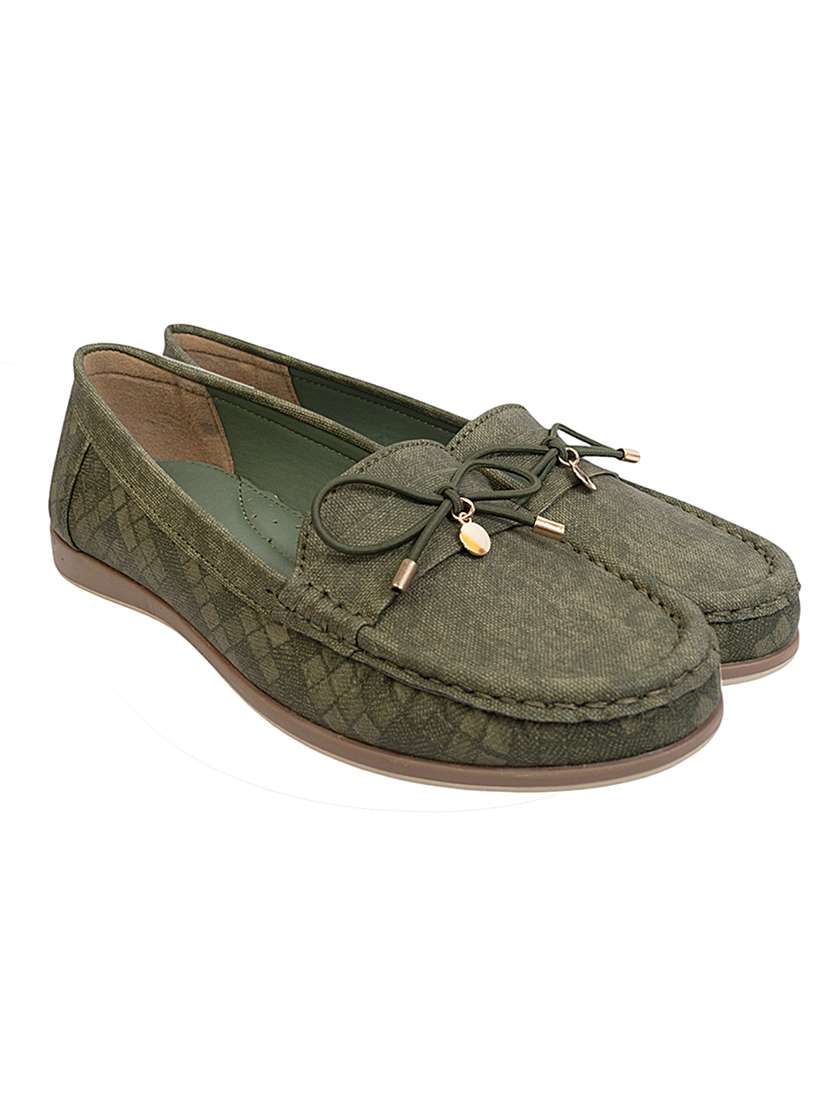 women olive slip on loafer - 22142768 - Standard Image - 2