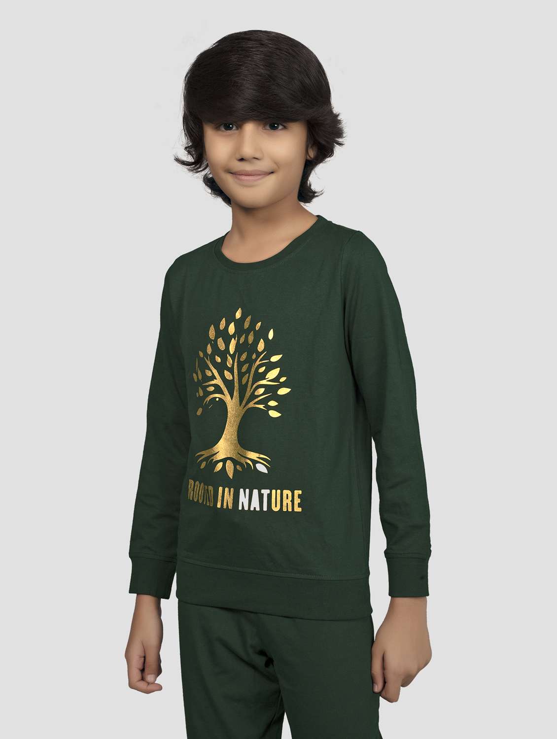 boys printed long sleeve pyjama set nightwear