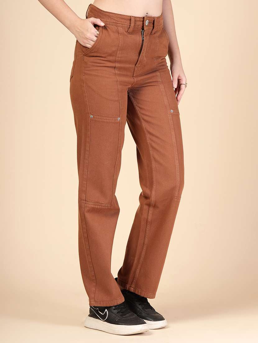 women solid high rise straight fit jean - 22142897 -  Standard Image - 2